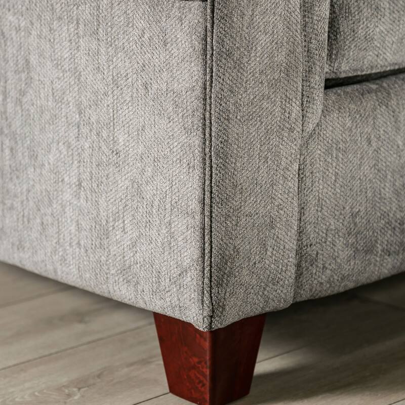 Mecia Transitional Chenille Rolled Arms 2-Piece Sofa Set by Furniture of America