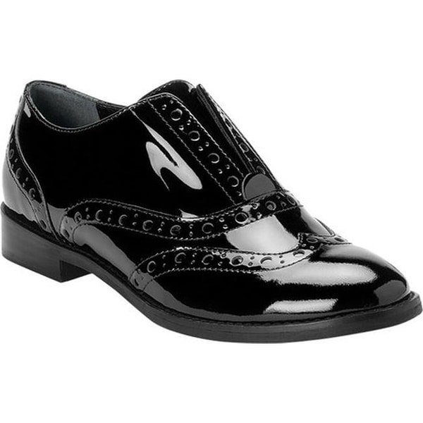 womens black patent oxfords
