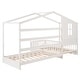 preview thumbnail 15 of 29, Nestfair Twin Size House Bed with Fence and Slatted Frame