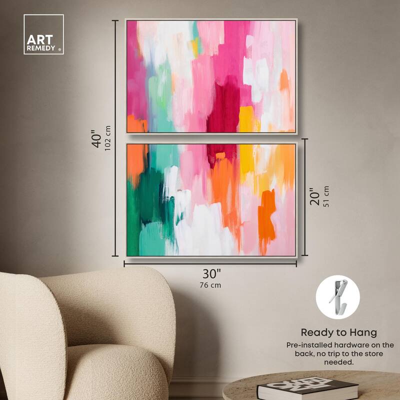 Playful Palette III Canvas Set of 2 by Art Remedy