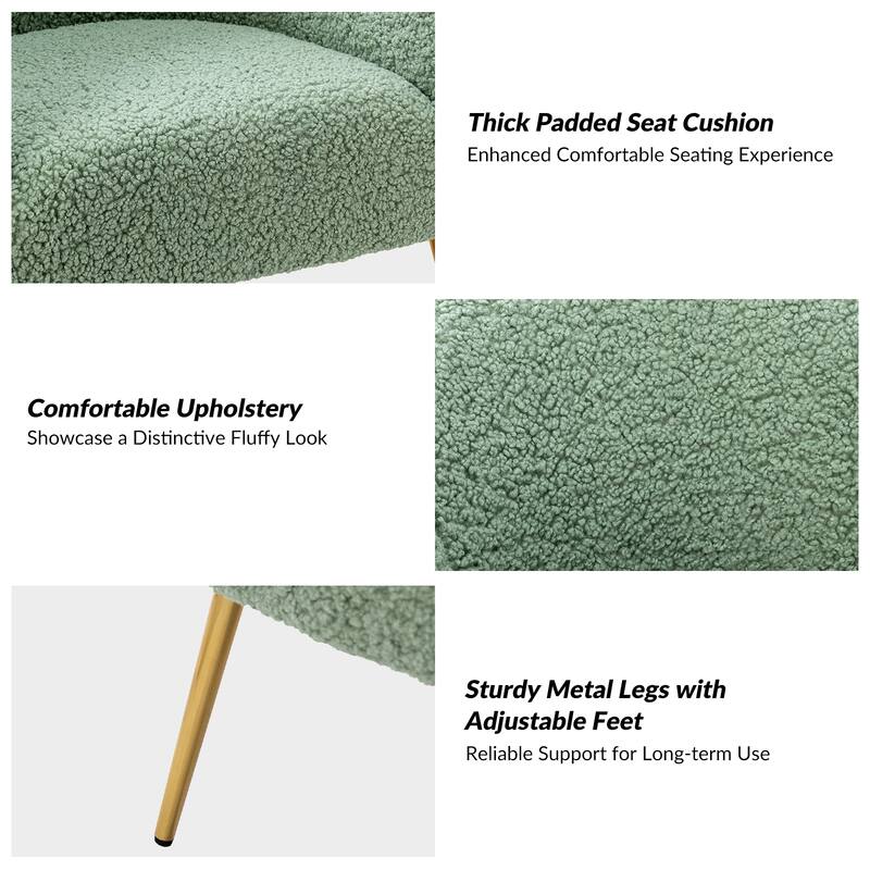 Rovigo Modern Upholstered Living Room Accent Barrel Chair with Metal Legs by HULALA HOME