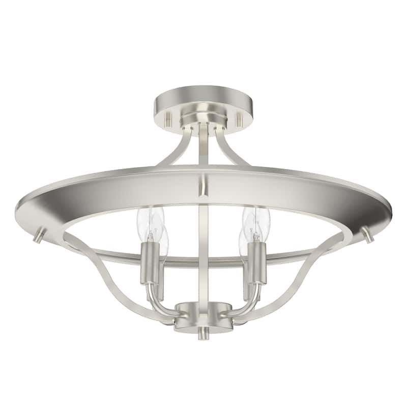 Hunter Perch Point Noble 4-Light Flush Mount Ceiling Light - Rustic, Transitional, Mountain, Modern