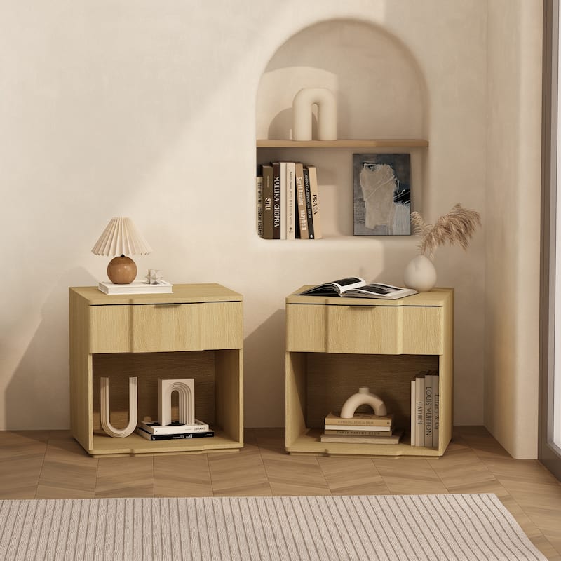 Manhattan Comfort Clive 22 Inch 1 Drawer Nightstand