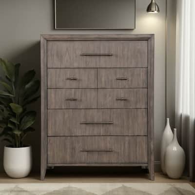 Bridgevine Home Avana 5-Drawer Chest, No Assembly Required, Smokey Greige Finish