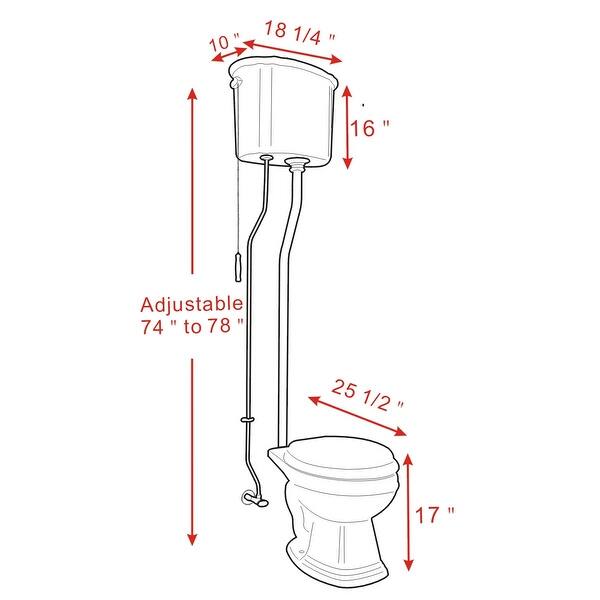 High Tank Toilets Biscuit Colored Ceramic Tank Round High Tank Toilet Renovators Supply Bed