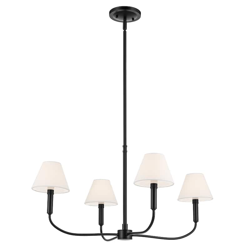 Eadie 30.75 Inch 4 Light Chandelier in Black