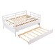preview thumbnail 6 of 7, White Solid Pine Wood Low Loft Bed Full Size with Safety Fence