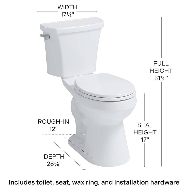 CRAFT + MAIN TL-5800AFH-R Easley Flush Guard 1.28 GPF Two Piece Round
