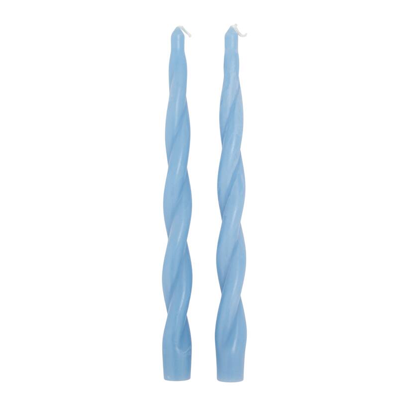 Unscented Elongated Twisted Taper Candles in Box - 0.88"L x 0.88"W x 10.0"H
