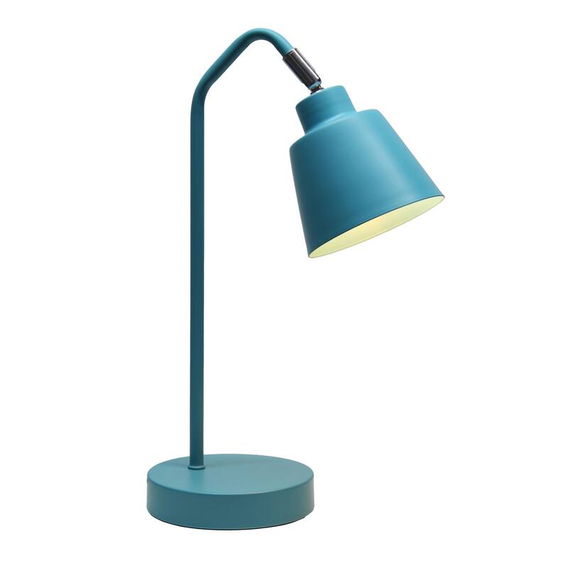 Angled Arm Desk Lamp with Adjustable Cone Shade - 16" - Blue