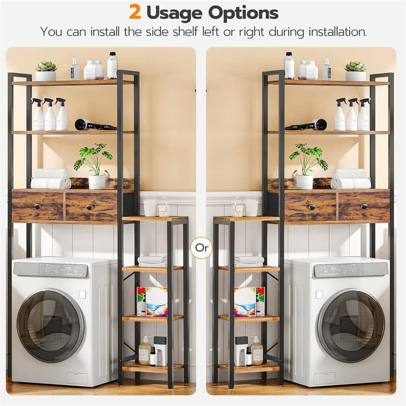 Over The Toilet Storage - 9.4"D x 33"W x 65"H