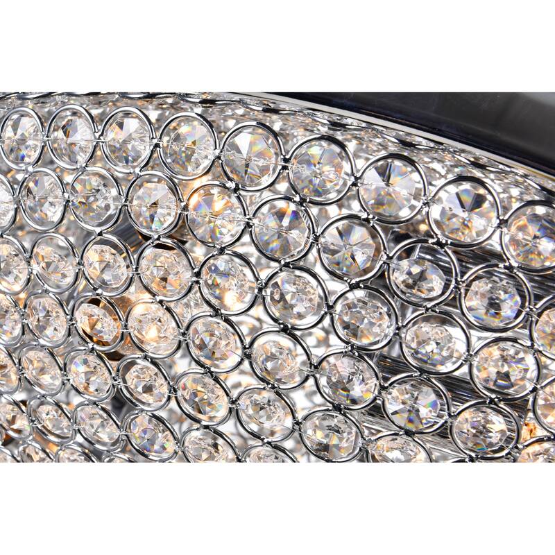 Globe 6 Light Bowl Flush Mount With Chrome Finish