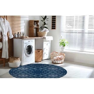 MOROCCAN DIAMOND BLUE Laundry Mat By Kavka Designs - Bed Bath & Beyond ...