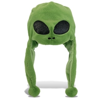 DolliBu Alien Plush Hat - Funny Adults and Kids Hat with Ear Flaps - One Size