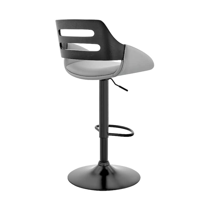 Fabric Swivel Bar Chair with Footrest and Adjustable Height - 19” x 20” x 43” (D x W x H)