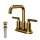 preview thumbnail 3 of 48, Karran Gillingham KBF536 2-Handle 4-Inch Centerset Bathroom Faucet with Matching Pop-up Drain Gold