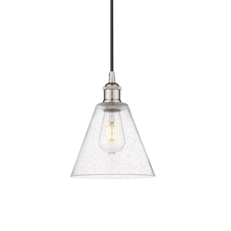 Innovations Lighting 616-1P-11-8 Edison Pendant Edison 8" Wide Mini - Polished Nickel / Seedy