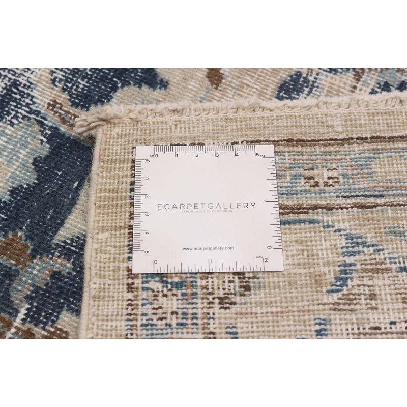 ECARPETGALLERY Hand-knotted Antalya Vintage Khaki Wool Rug - 9'5 x 12'9