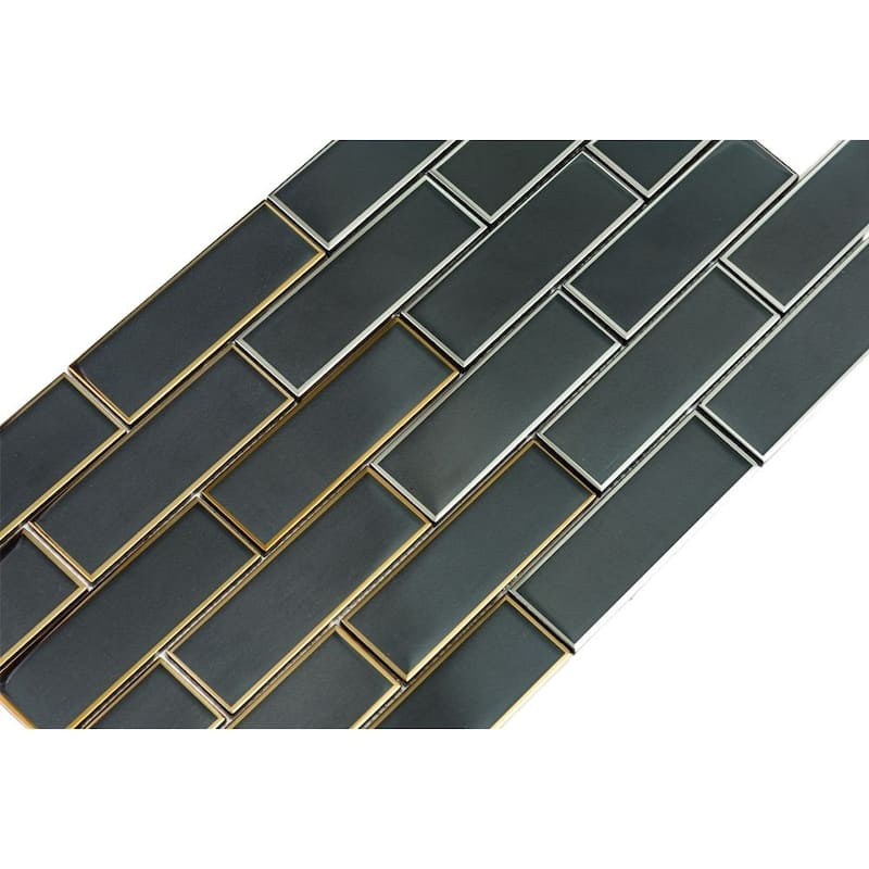 Athena 2x6 Matte Glass Subway Mosaic Tile - Wall, Backsplash