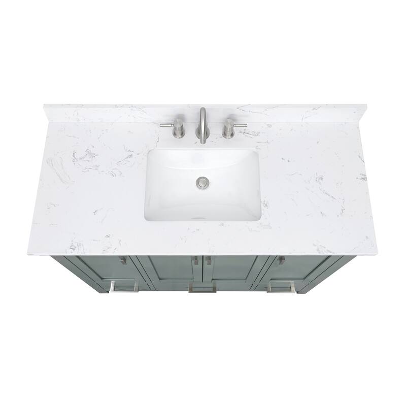 Avanity Modero 48 in. Single Sink Bathroom Vanity with Engineered Stone Top - 49"W x 22"D x 35"H