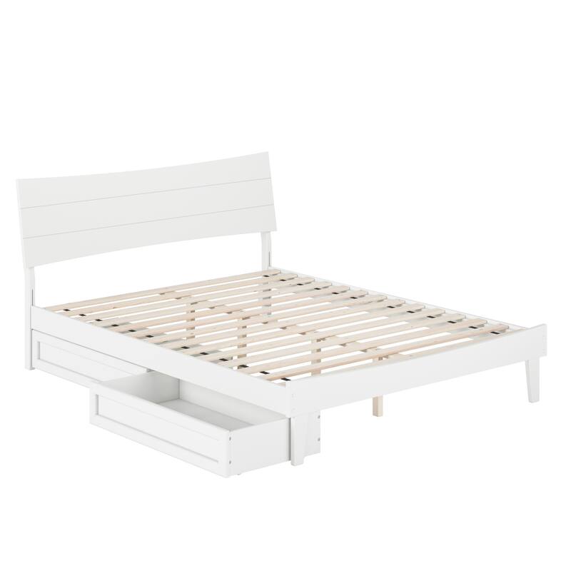 Phoenix Wood Platform Bed with Storage Drawers