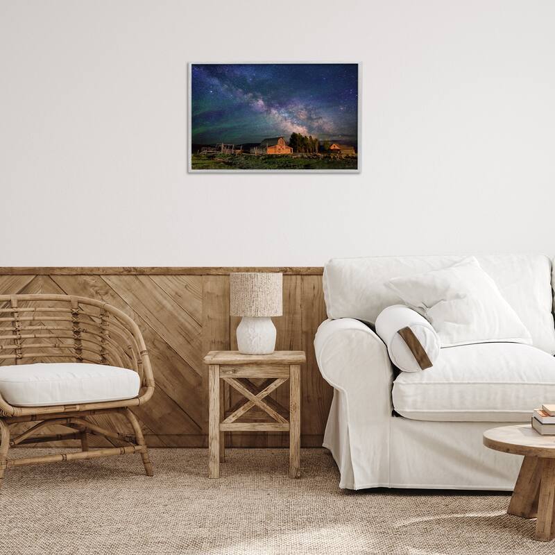Stupell Nebula Sky over Farm Scene Framed Giclee Art Design By Royce Bair