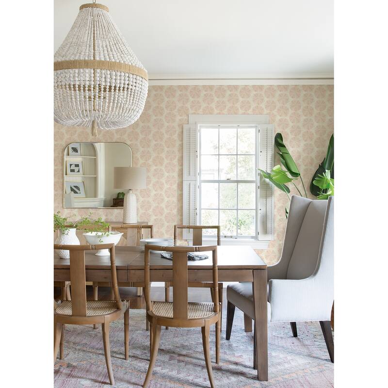 Chesapeake Sea Biscuit Peach Sand Dollar Wallpaper