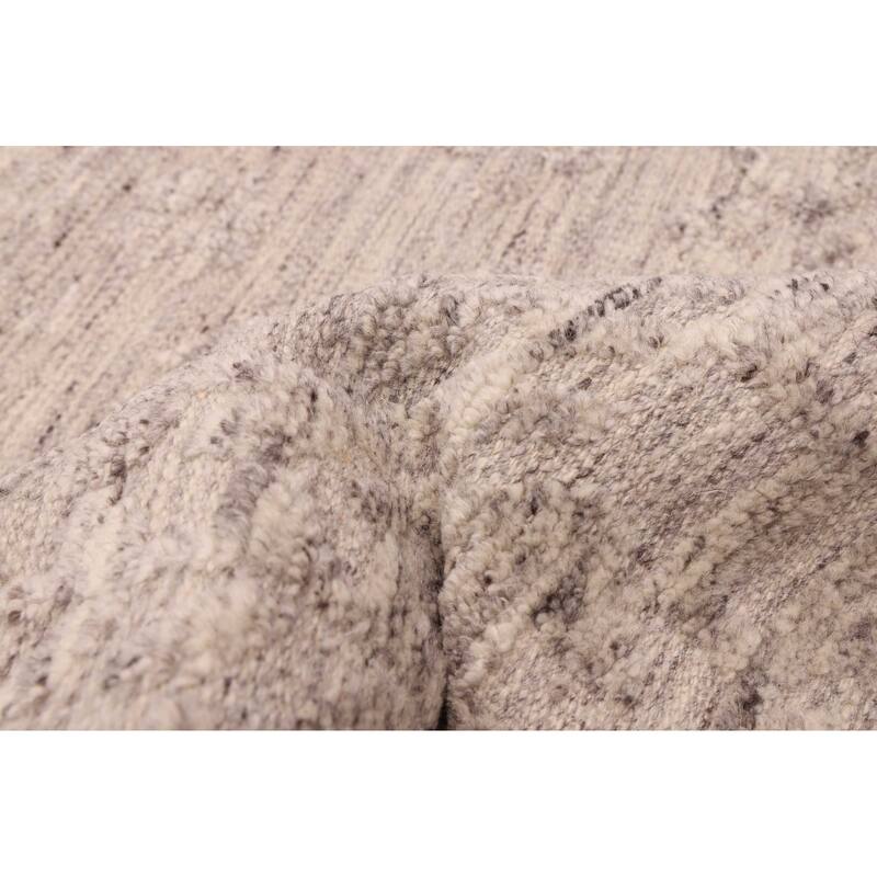 ECARPETGALLERY Hand-knotted Looma Light Grey Wool Rug - 8'1 x 9'10