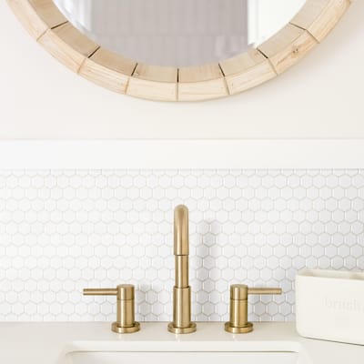 Merola Tile Metro 1" Hex Matte White 10-1/4" x 11-7/8" Porcelain Floor and Wall Tile