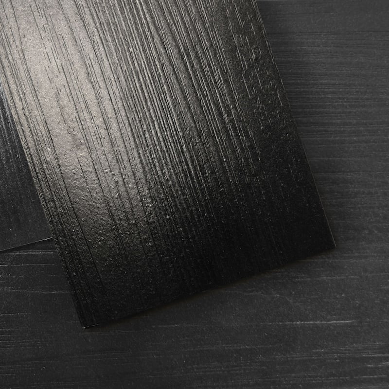 Art3d 36-Pack Peel and Stick Vinyl Floor Tiles Wood Look Planks,54sq.ft - Black