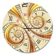 preview thumbnail 2 of 8, Designart 'Silver metal flower fractal' Oversized Contemporary Wall CLock