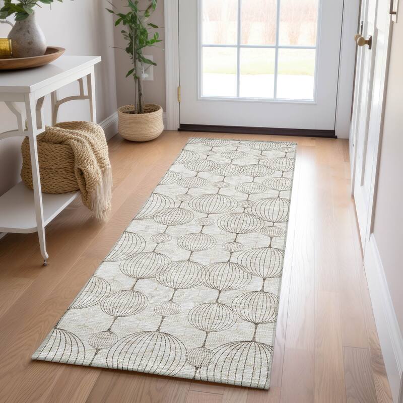 Machine Washable Indoor/ Outdoor Chantille Modern Decor Rug