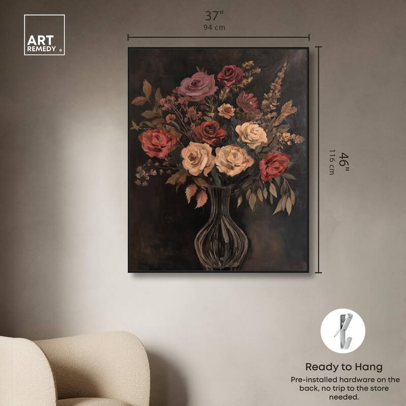 Smoldering Bouquet Canvas by Art Remedy