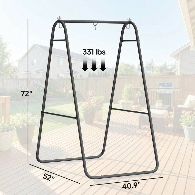 Outsunny Hammock Chair Stand Only, Hanging Chair Stand, Heavy Duty Solid Steel A-Frame Construction for Hanging Hammock