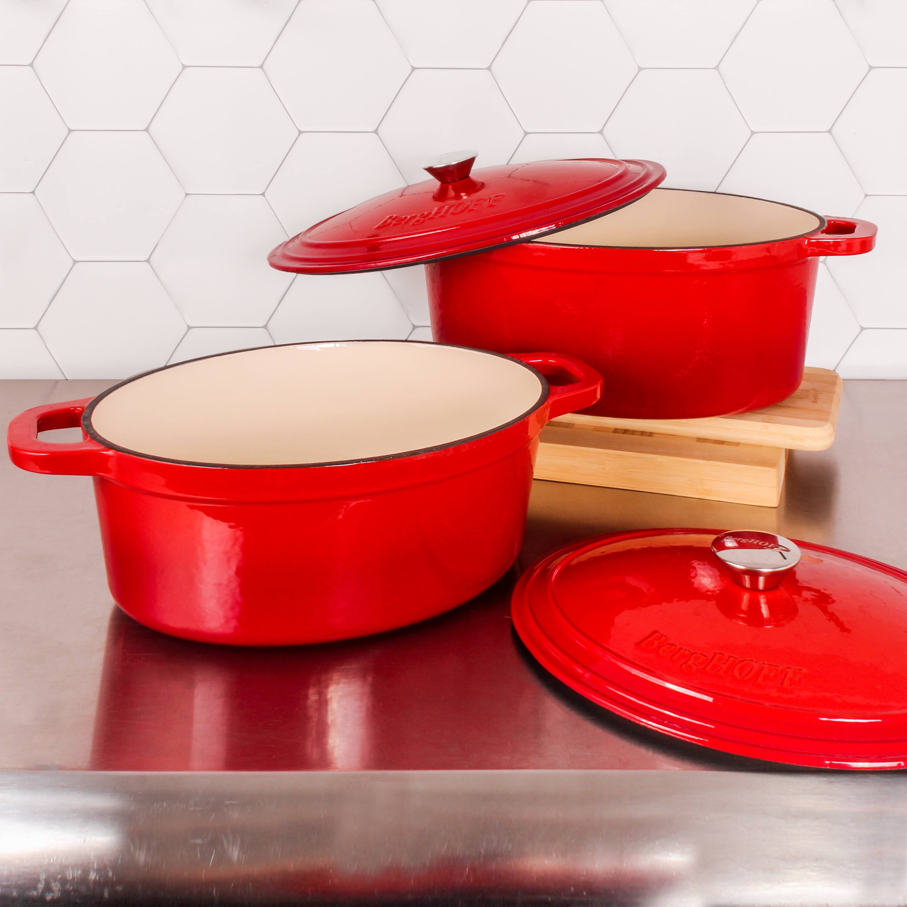 Neo 4pc Cast Iron Set 5 & 8Qt. Cov Dutch Ovens Red Bed Bath & Beyond