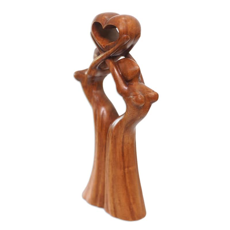 Novica Handmade Dreamy Dance Wood Statuette