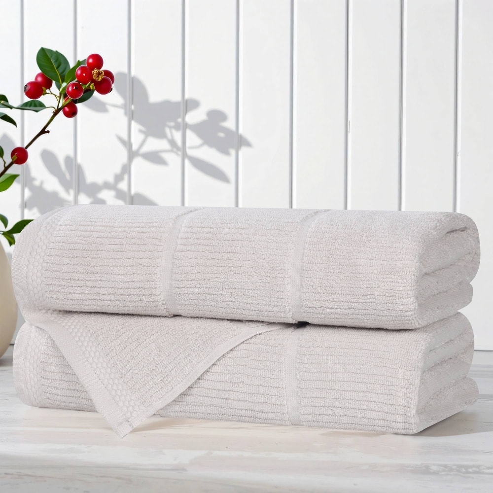 Superior Milo Smart Twist Viscose Cotton Blend Bath Towels, Set of 2