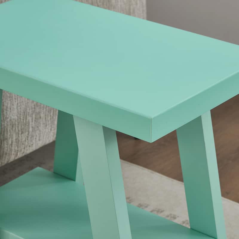 Roundhill Furniture Athens Contemporary Wood Shelf Side Table