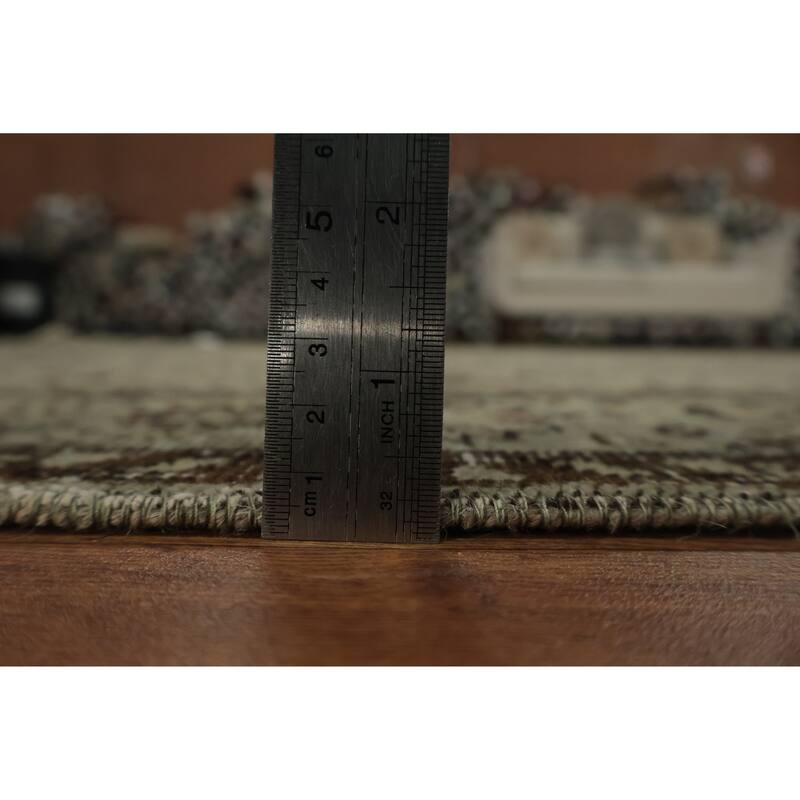 Hand Knotted Oriental 100% Wool Carpet Transitional Floral Beige & Ivories Anatolian Area Rug - 9' 2'' X 5' 8''