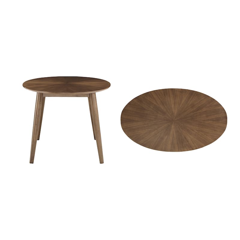 Vilnius Mid-Century Walnut Oval Dining Table