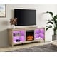 preview thumbnail 7 of 43, Wood Fireplace TV Stand for 75 Inch TV Entertainment Center, 70 Inch