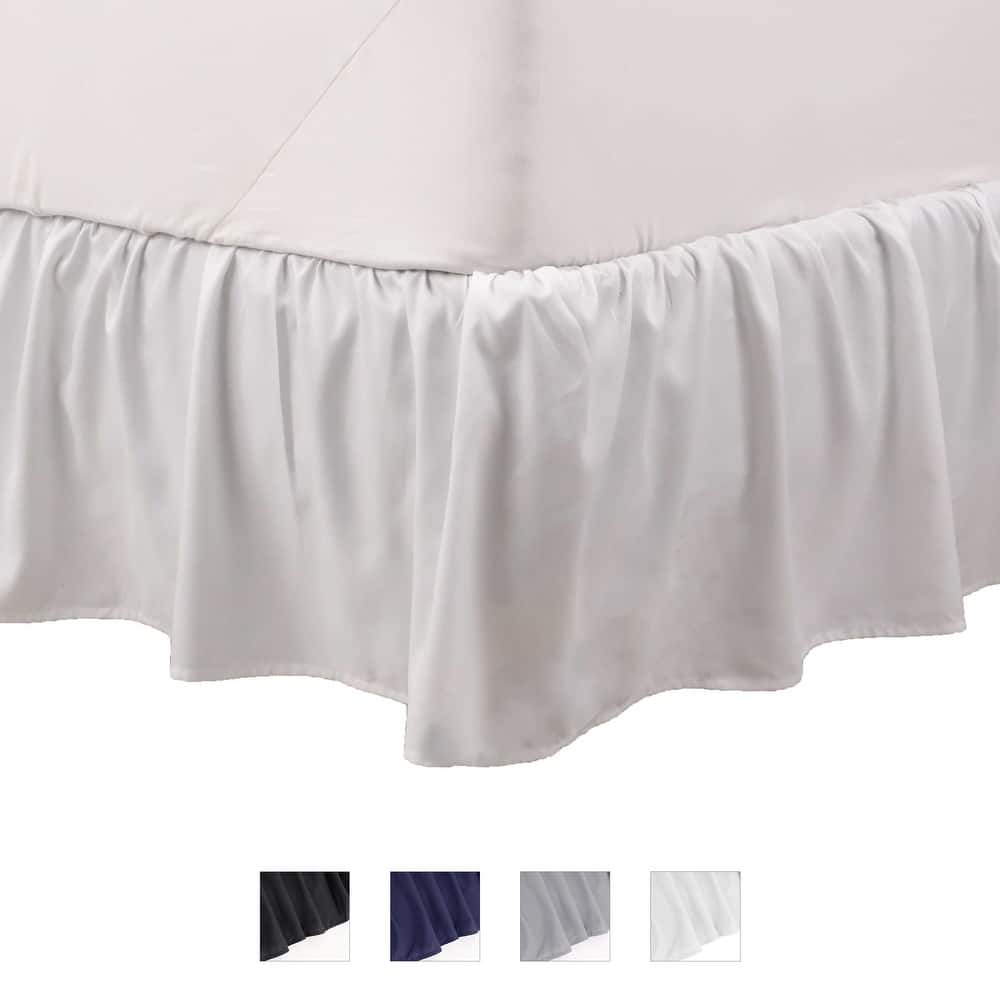 Martex 100% Microfiber Dust Ruffle Hotel Quality 16" Drop Bed Skirt