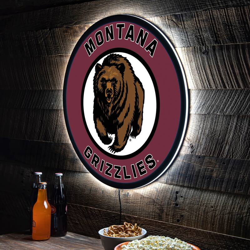 University of Montana LED Lighted Sign - Clear