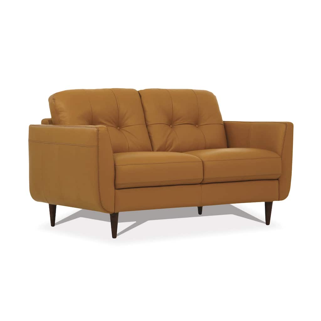 Gemma Camel Loveseat with Flared Arm