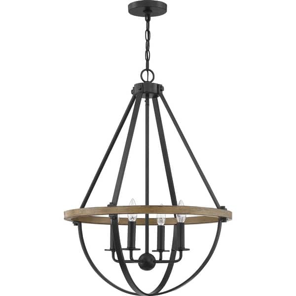 slide 2 of 4, Bartlett 4-Light Pendant in Earth Black Earth Black