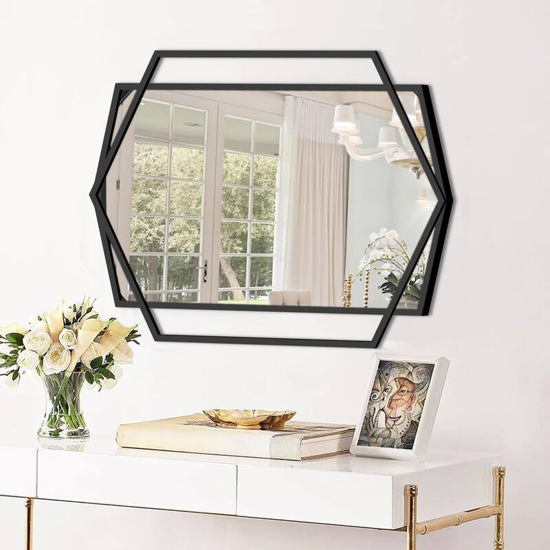 Iron Art Personalized Polygon, Versatile Hanging Mirror
