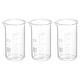 3Pcs 100ml Tall Form Glass Beaker, 3.3 Glass Graduated Measuring Cups ...