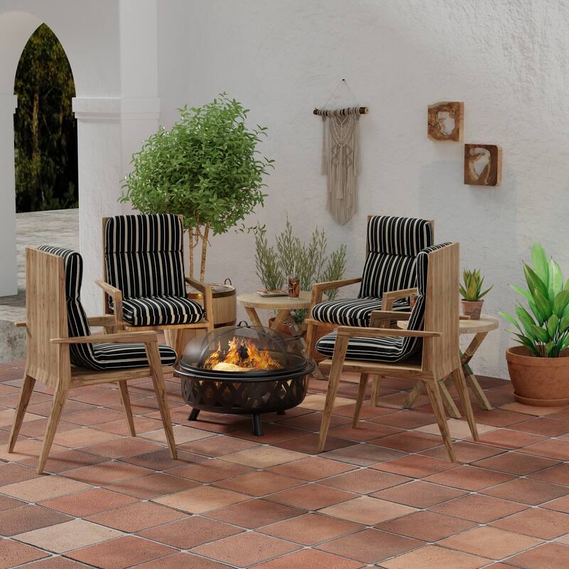 22" x 45" Outdoor Chair Cushion with Ties and Loop - 45'' L x 22'' W x 5'' H - Platt Ink