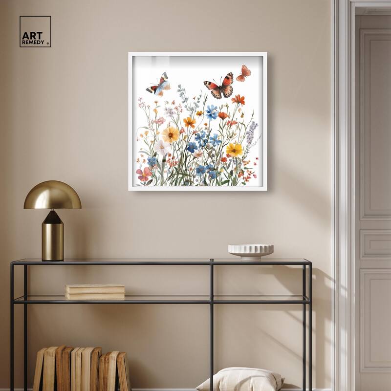 Garden of Fluttering Shadowbox by Art Remedy