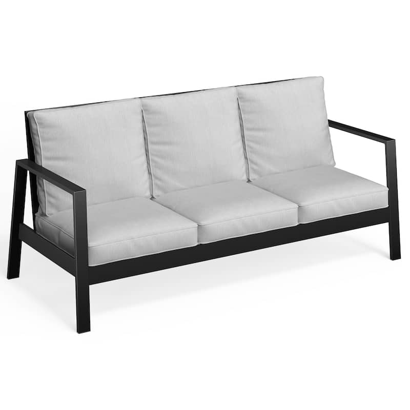 74.8'' Metal Outdoor Patio Sofa
